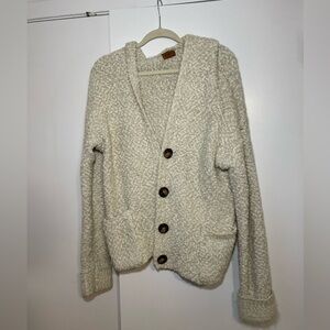SOL Size S Fuzzy Hooded Cardigan